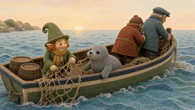 Inish to the Rescue — Felt & paper visual concept