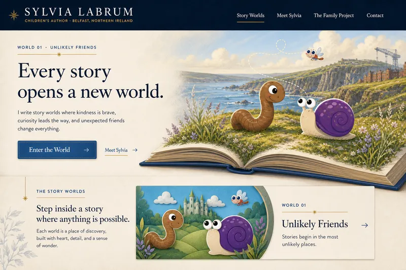 The Storybook Homepage — Page composition study visual concept